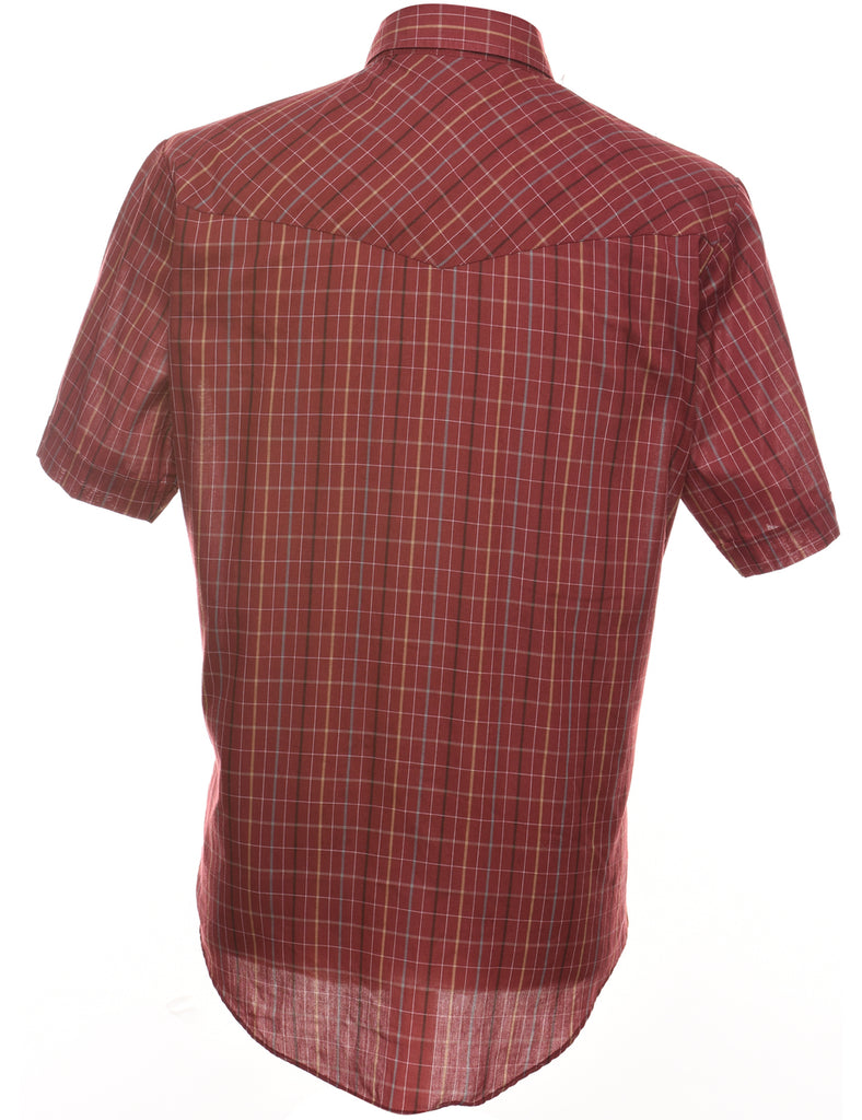 Maroon Classic Checked Shirt - M