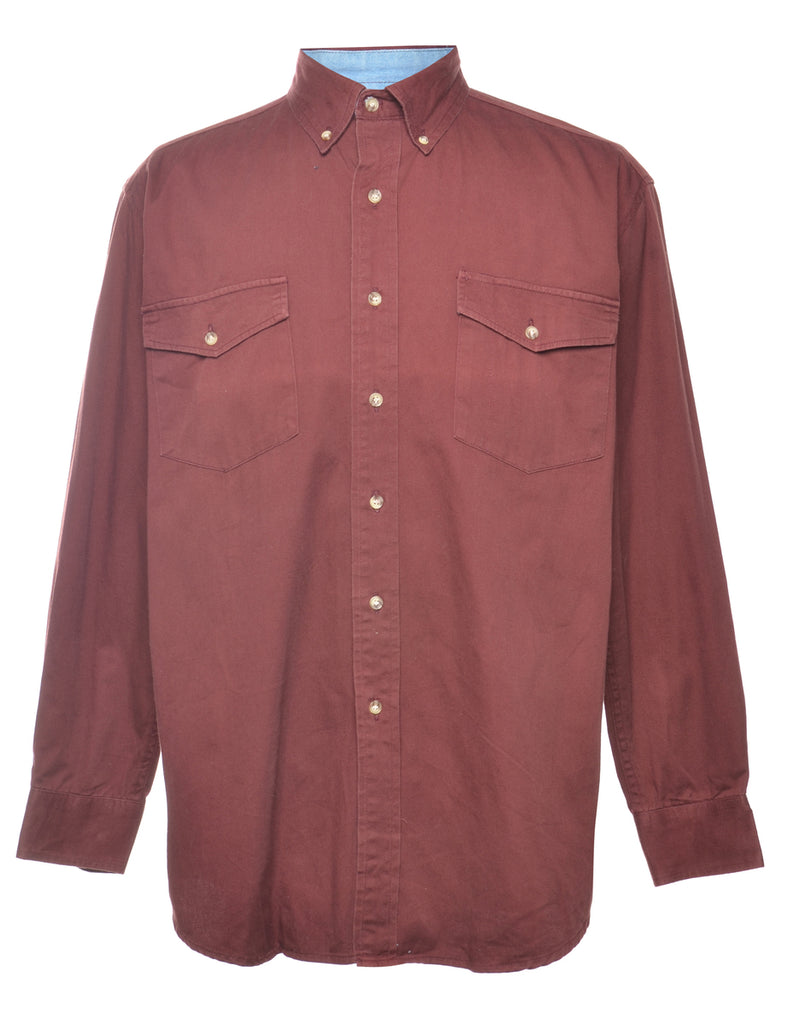 Maroon Denim Shirt - M