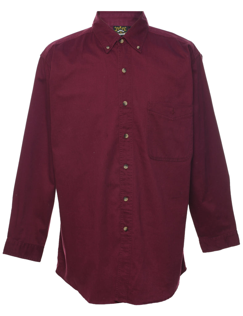 Maroon Denim Shirt - M