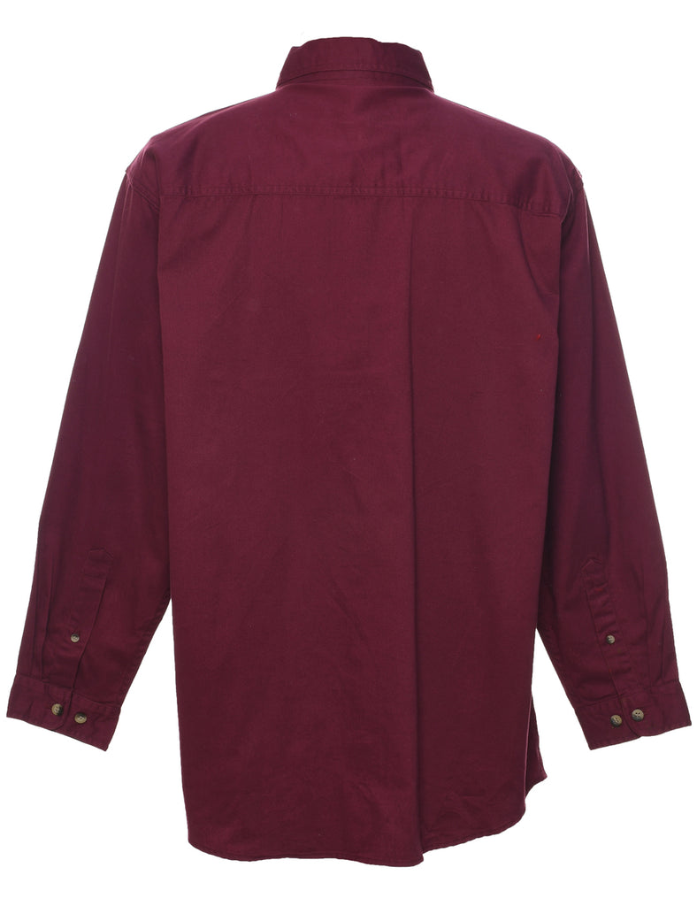 Maroon Denim Shirt - M