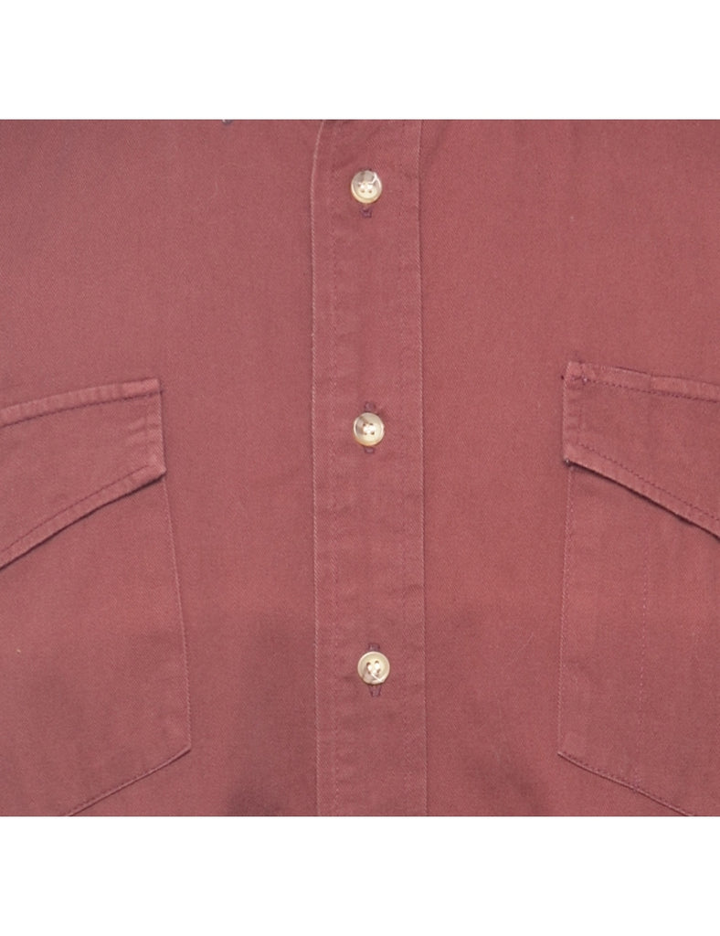 Maroon Denim Shirt - M