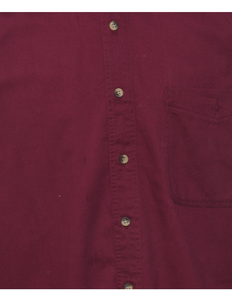 Maroon Denim Shirt - M