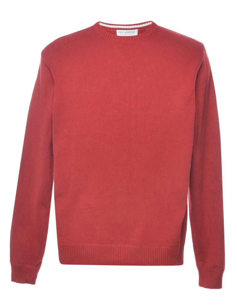 Maroon Plain Jumper - M
