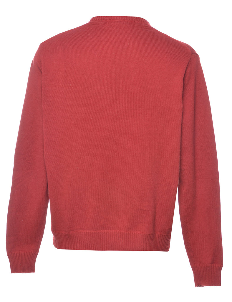 Maroon Plain Jumper - M