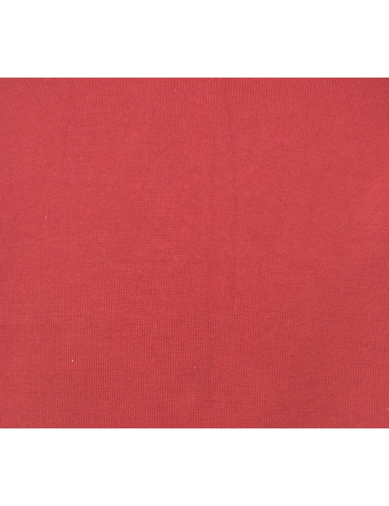 Maroon Plain Jumper - M