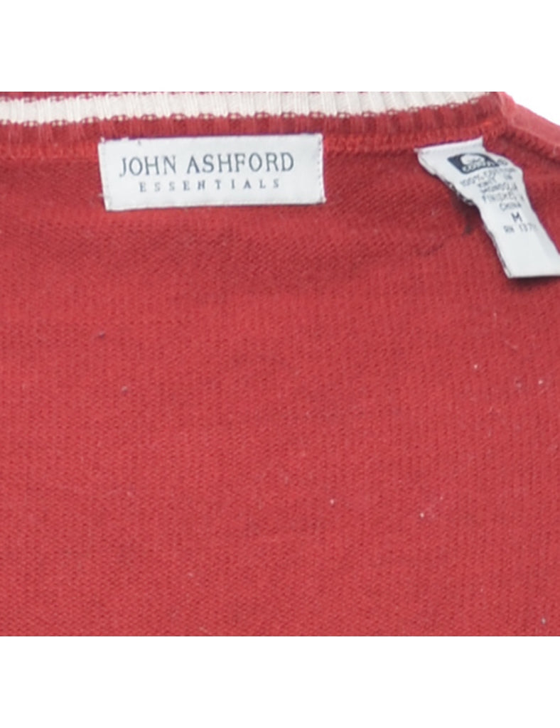 Maroon Plain Jumper - M