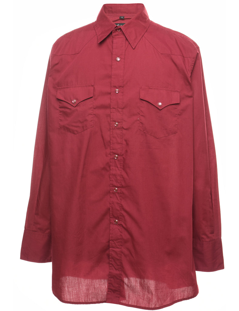 Maroon Western Shirt - L