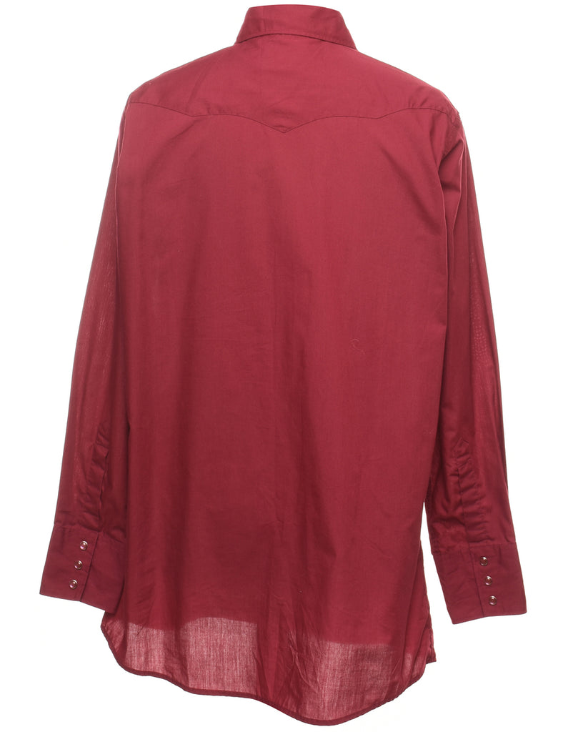 Maroon Western Shirt - L