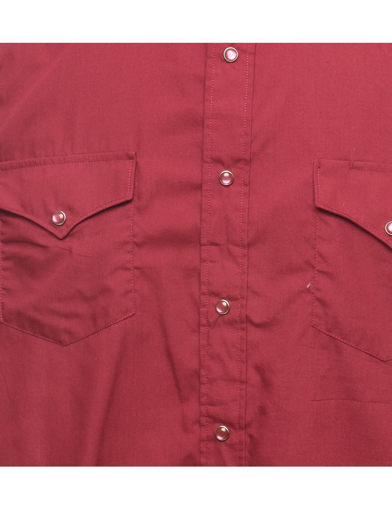 Maroon Western Shirt - L