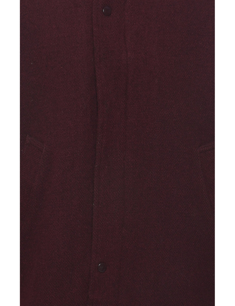 Maroon Wool Coat - M