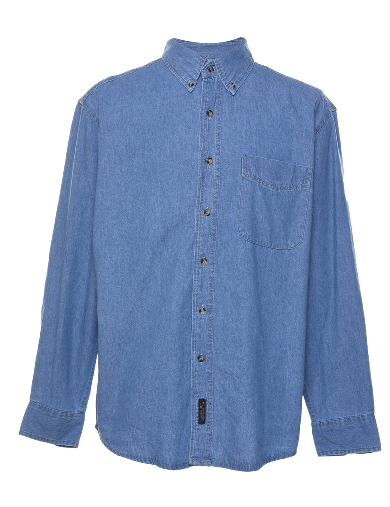 Medium Wash Classic Denim Shirt - M