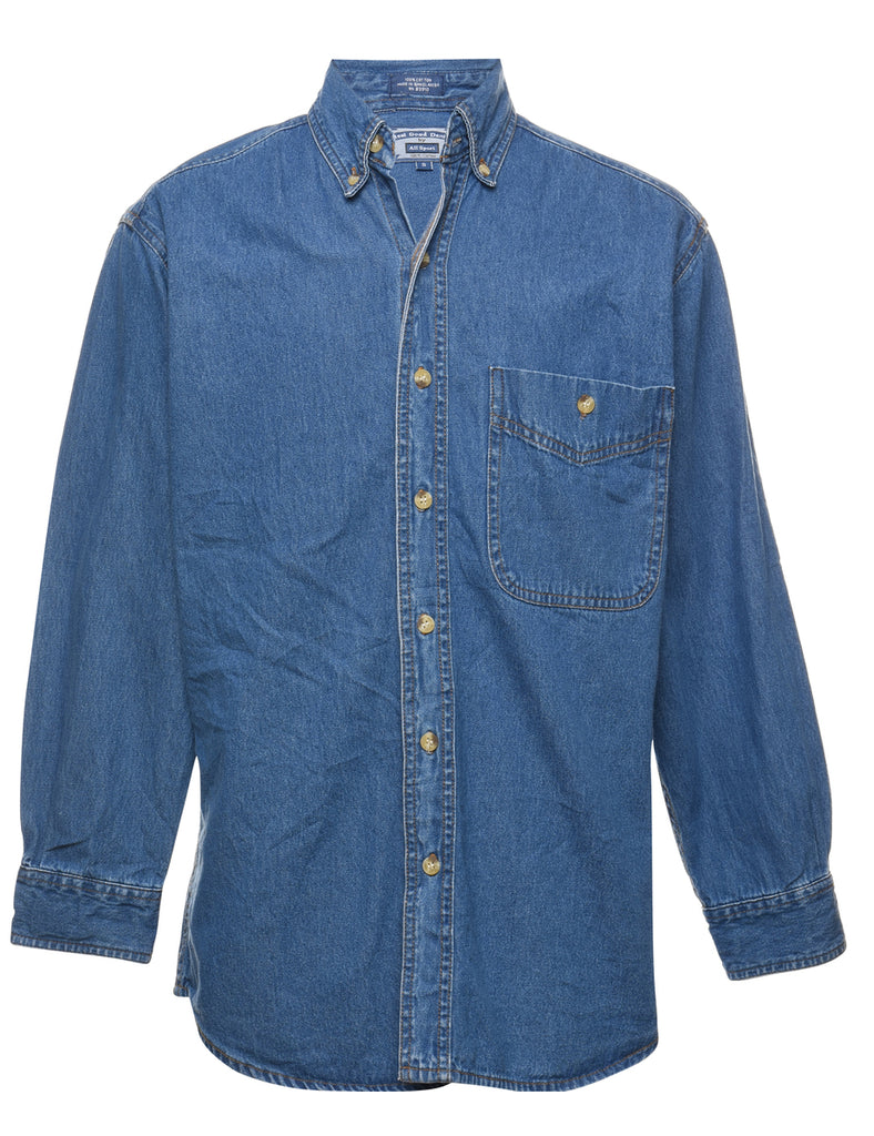 Medium Wash Denim Shirt - S