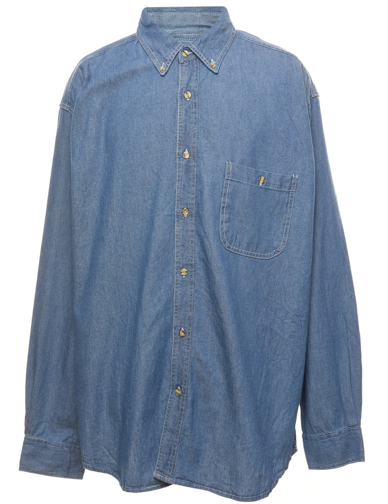 Medium Wash Denim Shirt - XL