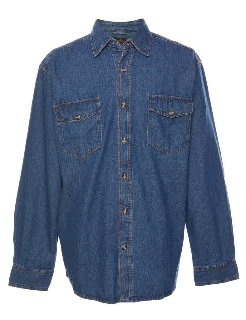 Medium Wash Denim Shirt - L