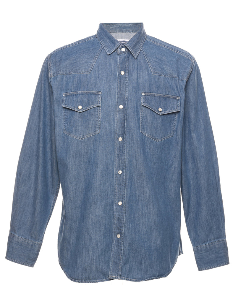 Medium Wash Denim Shirt - XL