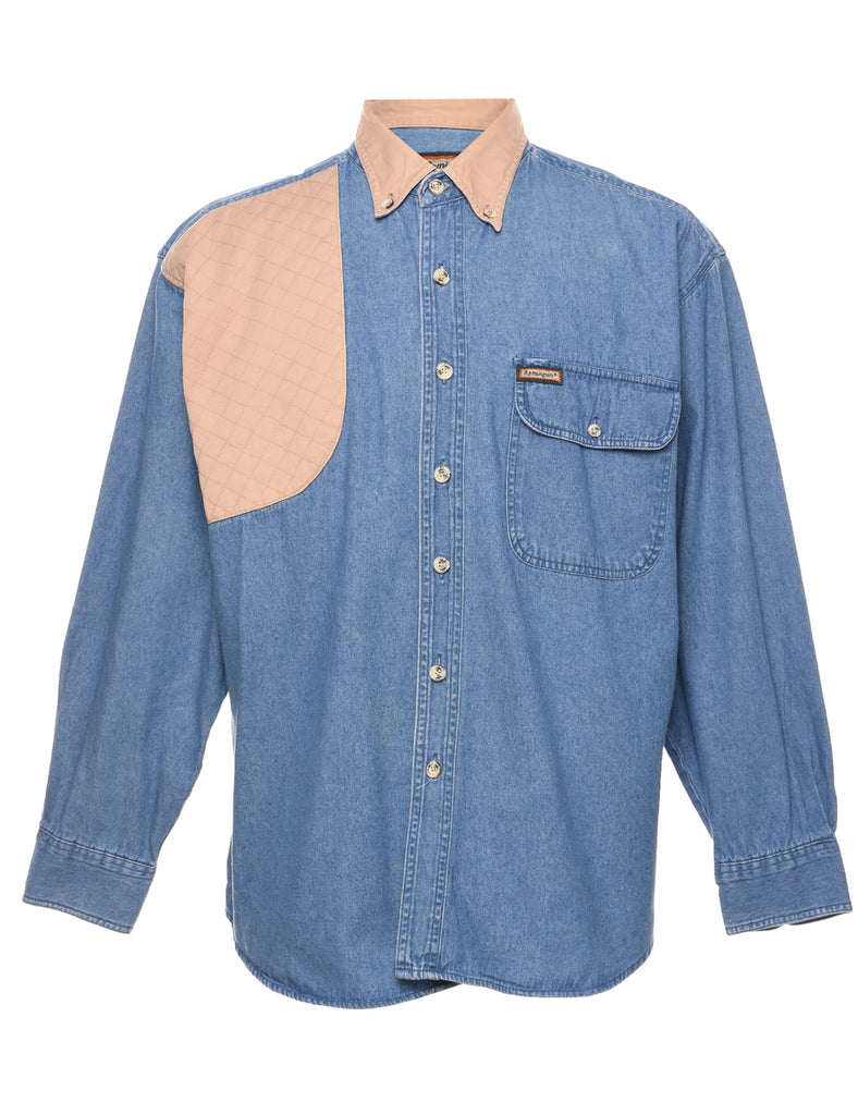 Medium Wash Denim Shirt - L