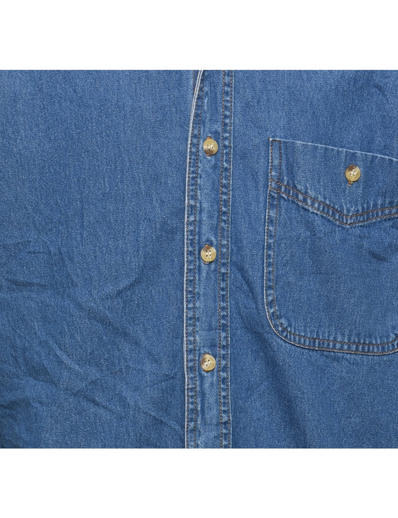 Medium Wash Denim Shirt - S