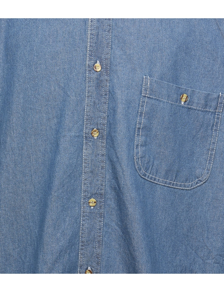 Medium Wash Denim Shirt - XL