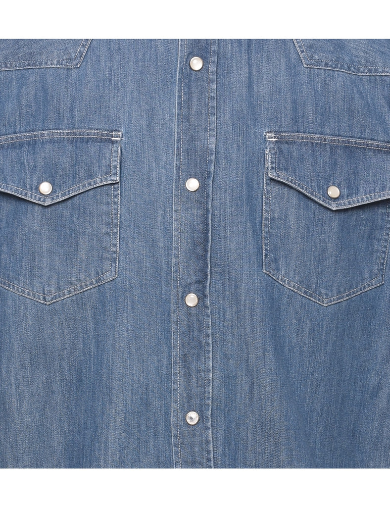 Medium Wash Denim Shirt - XL