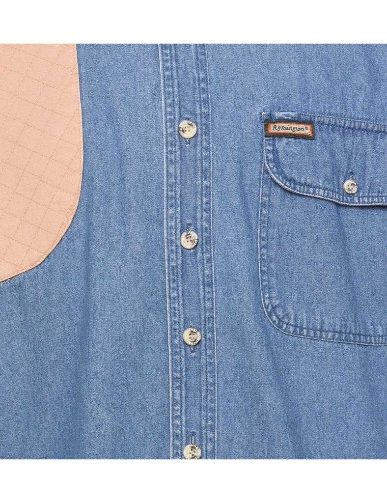 Medium Wash Denim Shirt - L