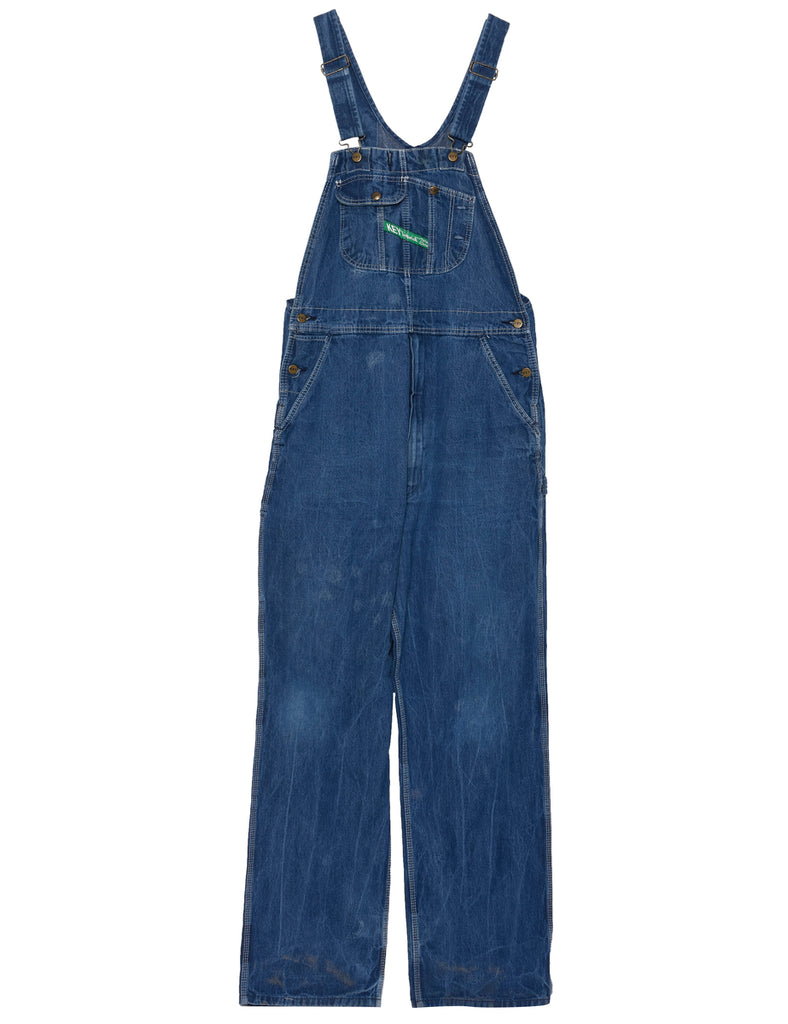 Medium Wash Dungaree Salopettes - L
