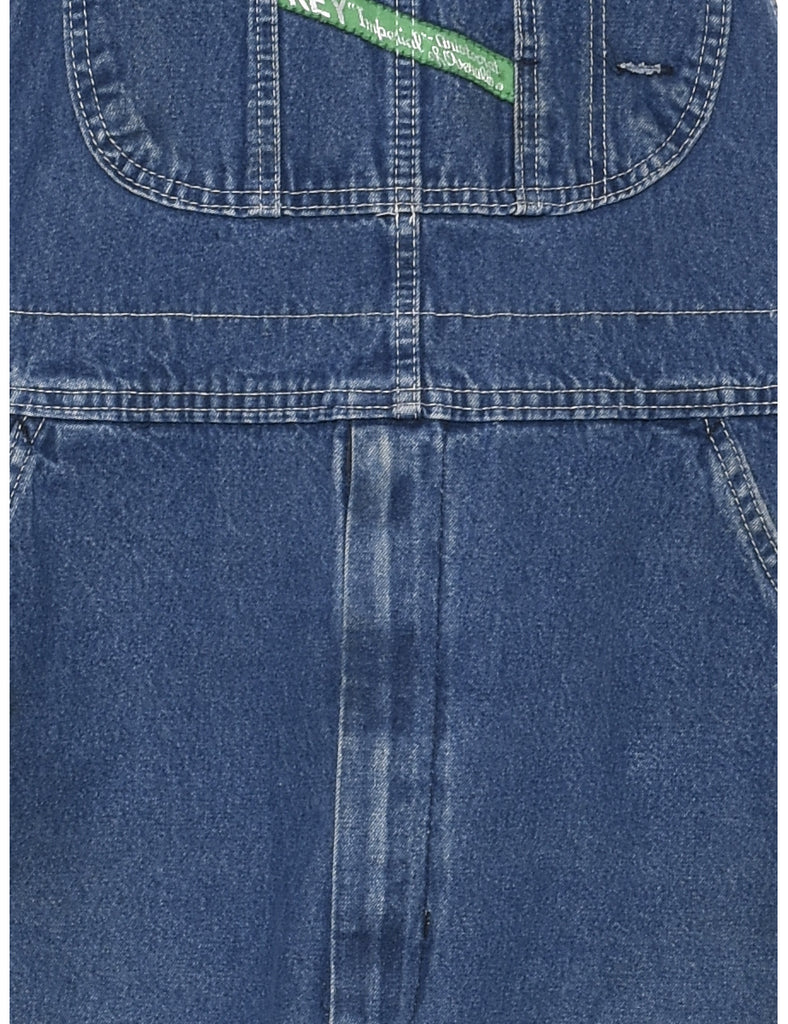 Medium Wash Dungaree Salopettes - L