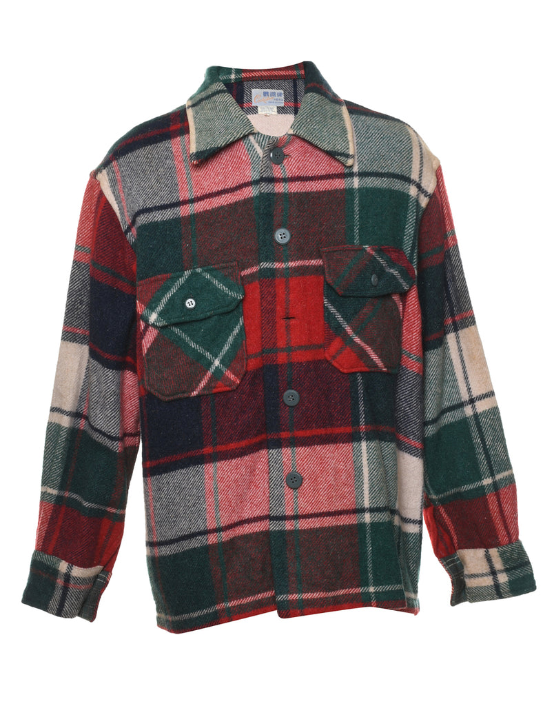 Multi-colour 1970s Chunky Plaid Shirt - L