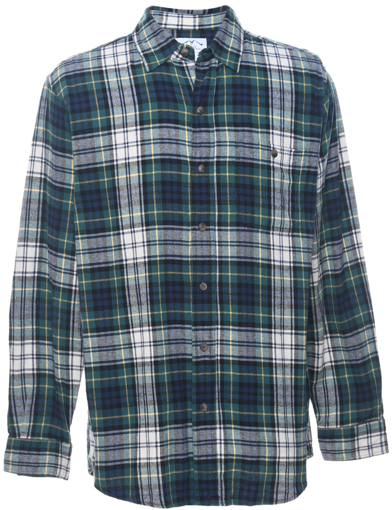 Multi-Colour 1990s Checked Flannel Shirt - M