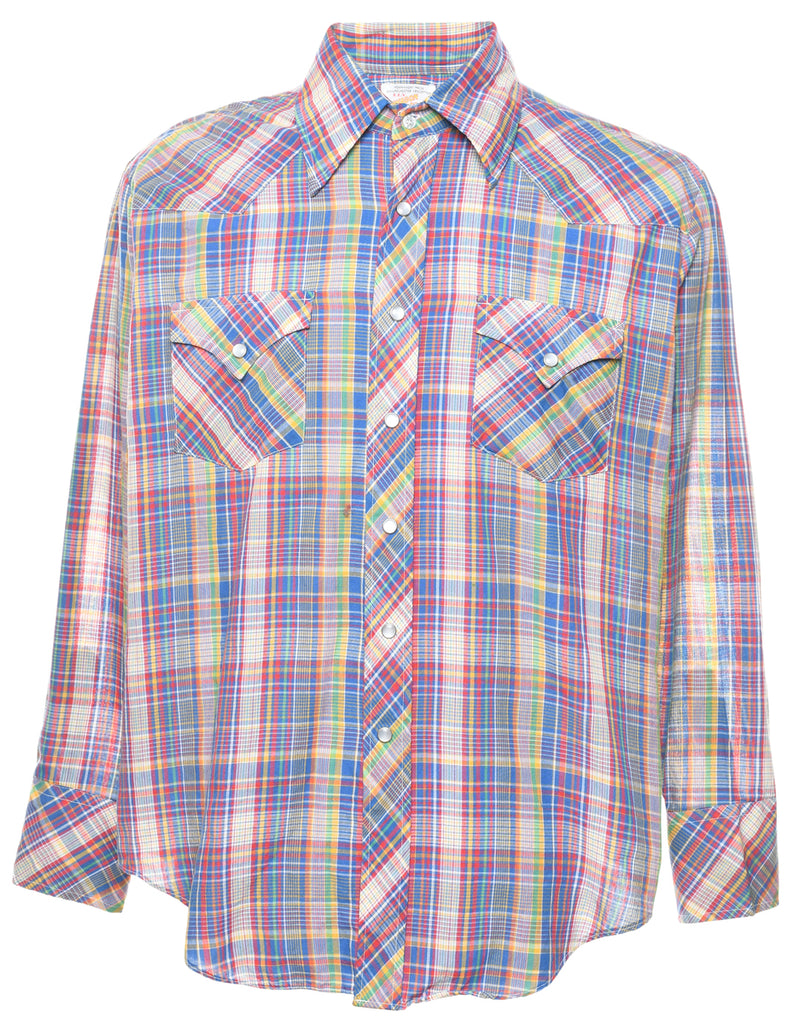 Multi-colour Checked Western Shirt - L