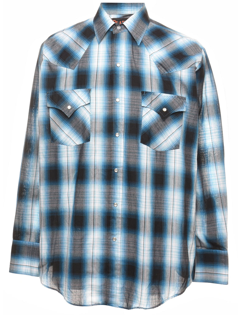 Multi-colour Checked Western Shirt - M