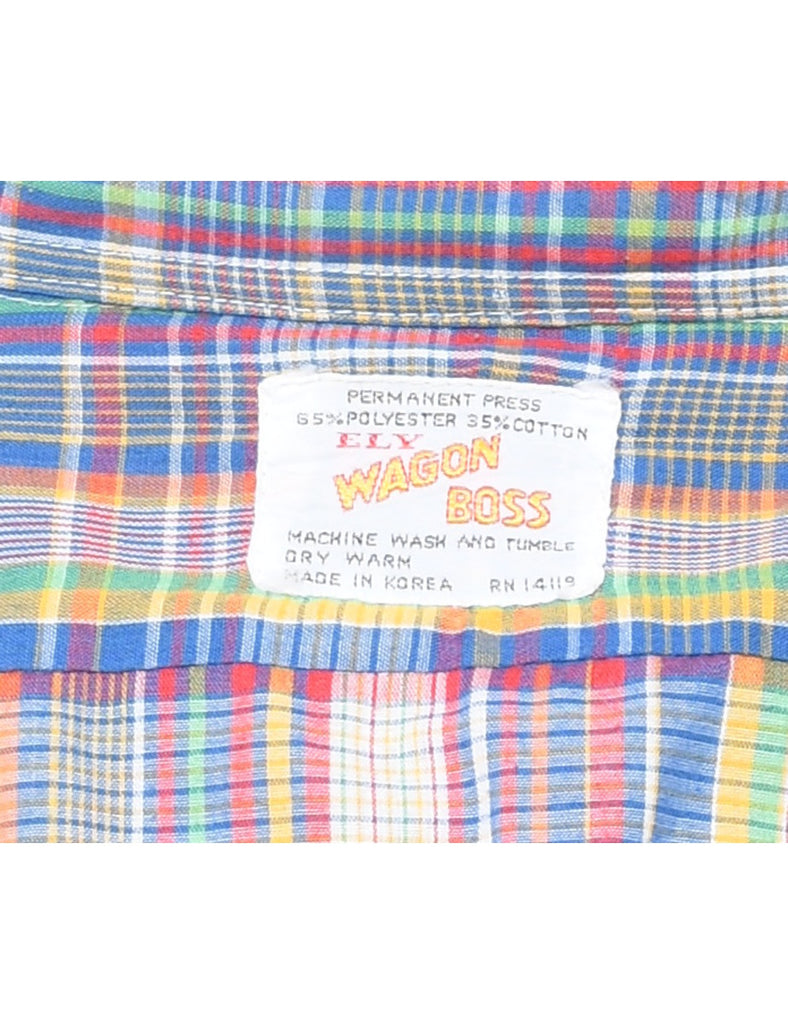 Multi-colour Checked Western Shirt - L