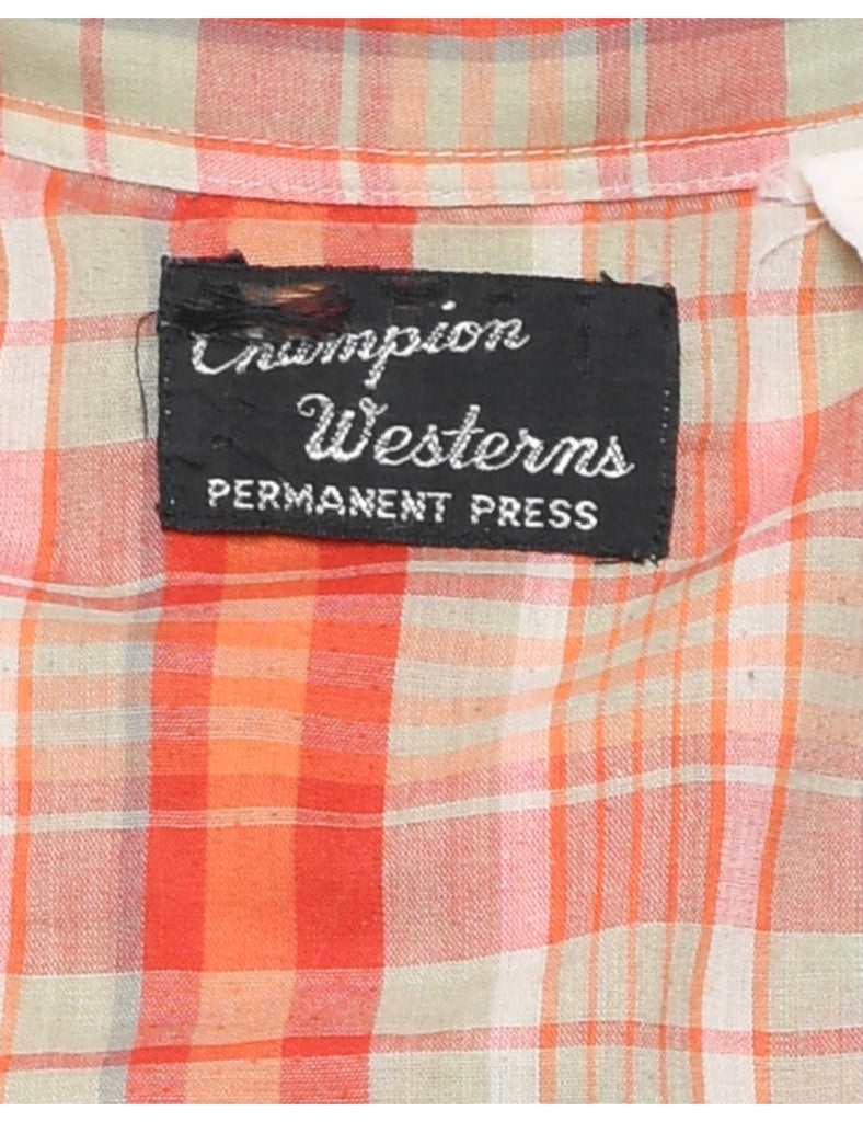 Multi-colour Checked Western Shirt - L