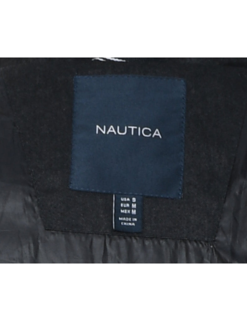 Nautica Black Zip-Front Puffer Jacket - M