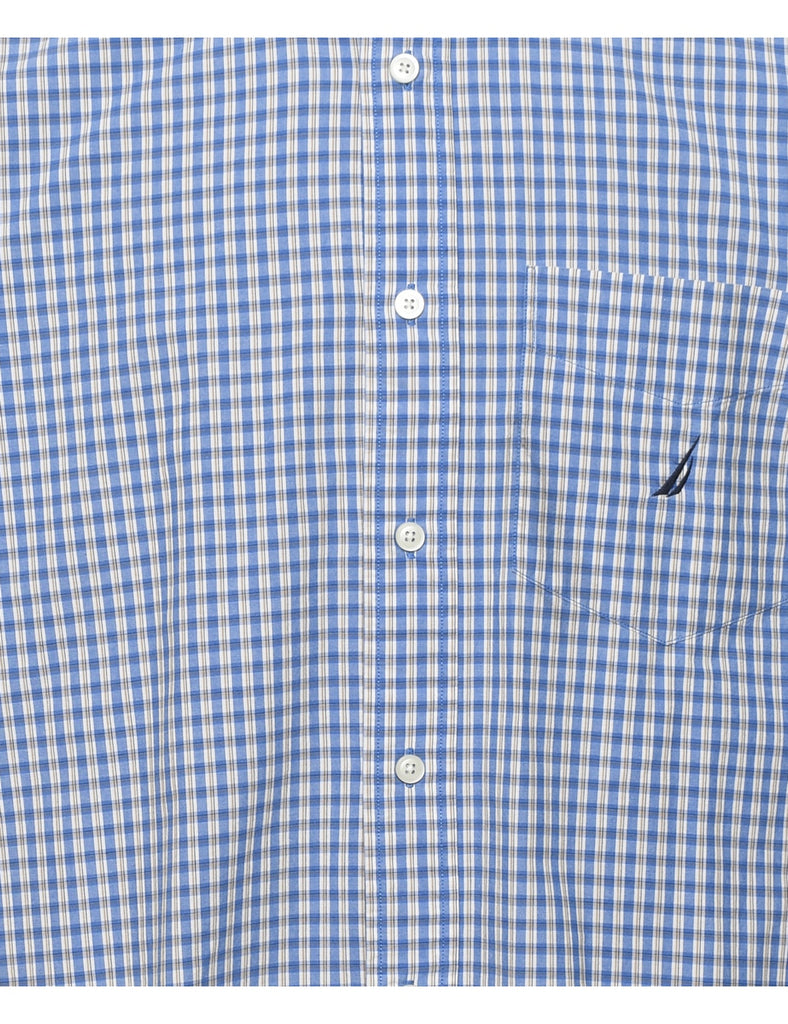 Nautica Blue Checked Shirt - M