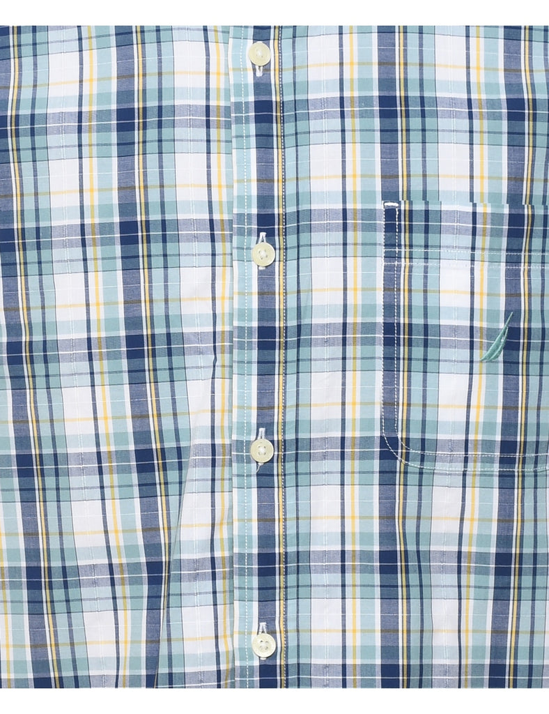 Nautica Blue Classic Checked Shirt - M