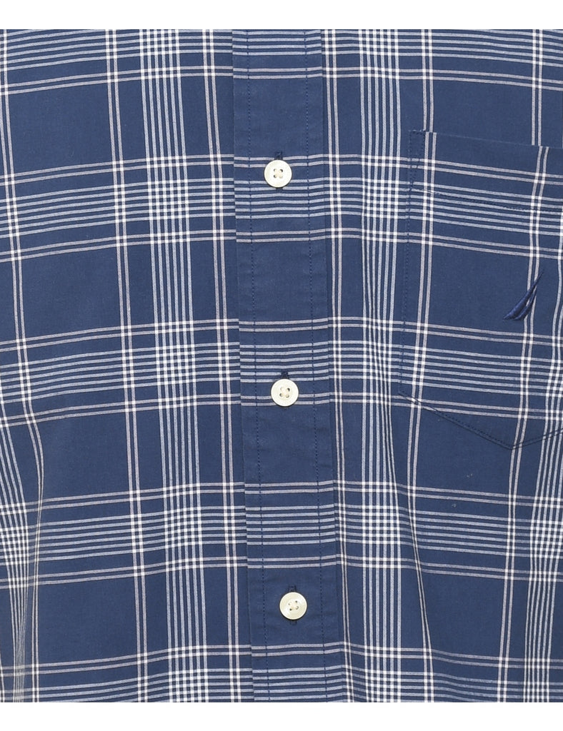 Nautica Checked Navy Classic Shirt - M