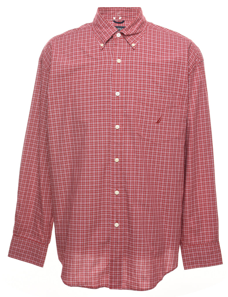 Nautica Checked Red Shirt - XL