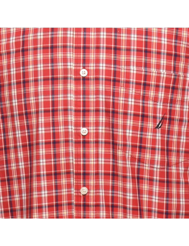 Nautica Checked Red Shirt - XL