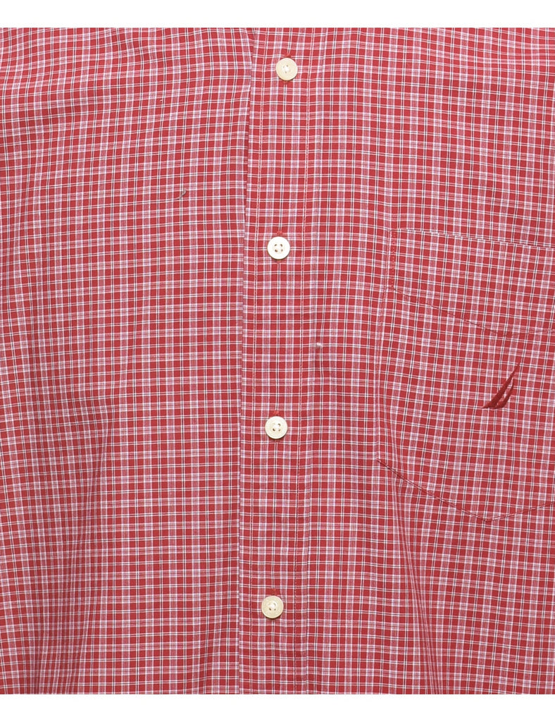 Nautica Checked Red Shirt - XL