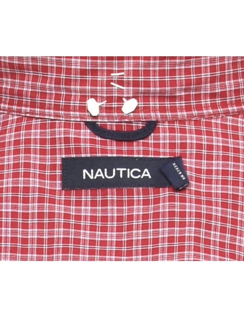 Nautica Checked Red Shirt - XL