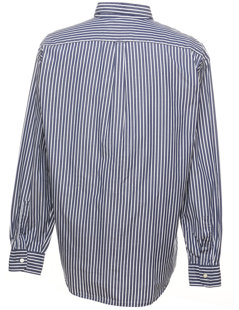 Nautica Striped Navy & White Shirt - XL