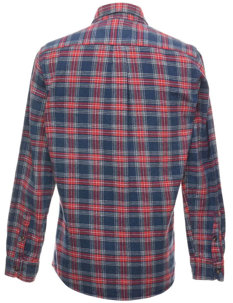 Navy Checked Shirt - M