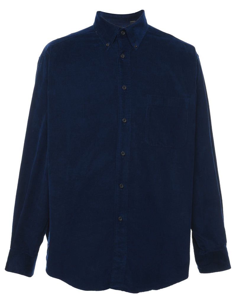 Navy Corduroy Shirt - L