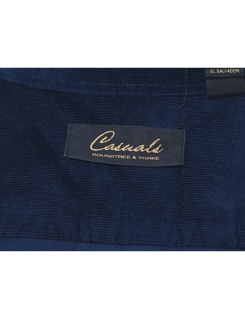 Navy Corduroy Shirt - L