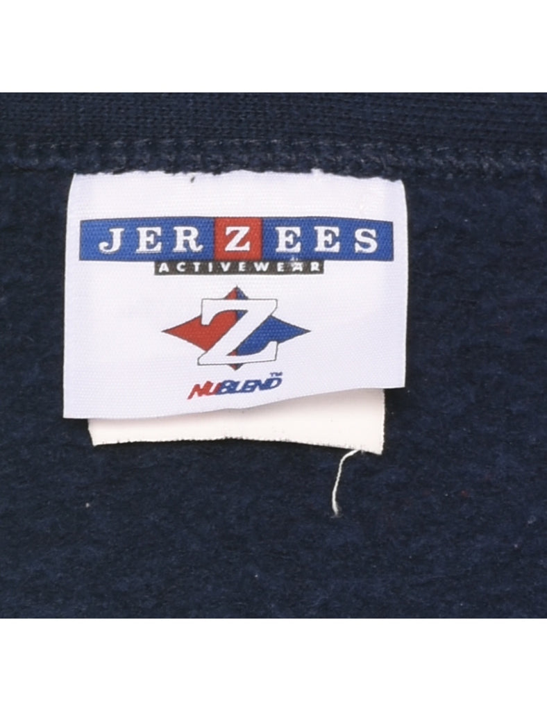 Navy Embroiderd Sweatshirt - L