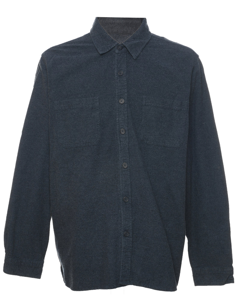Navy Flannel Shirt - XL