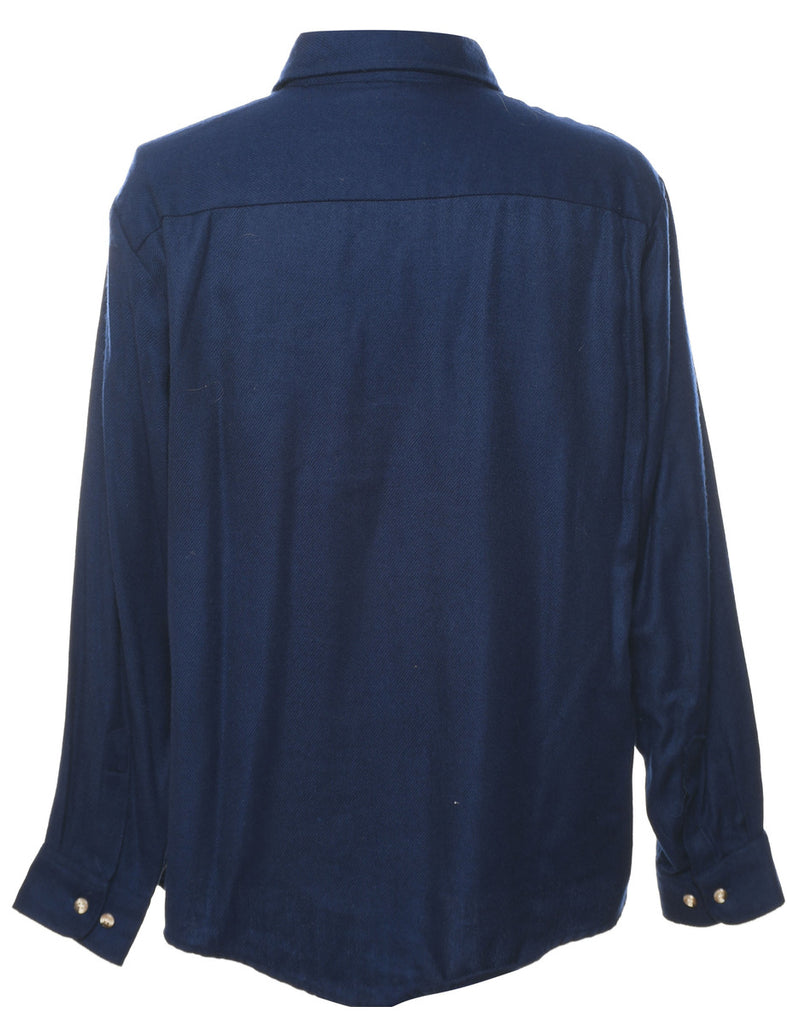 Navy Flannel Shirt - XL