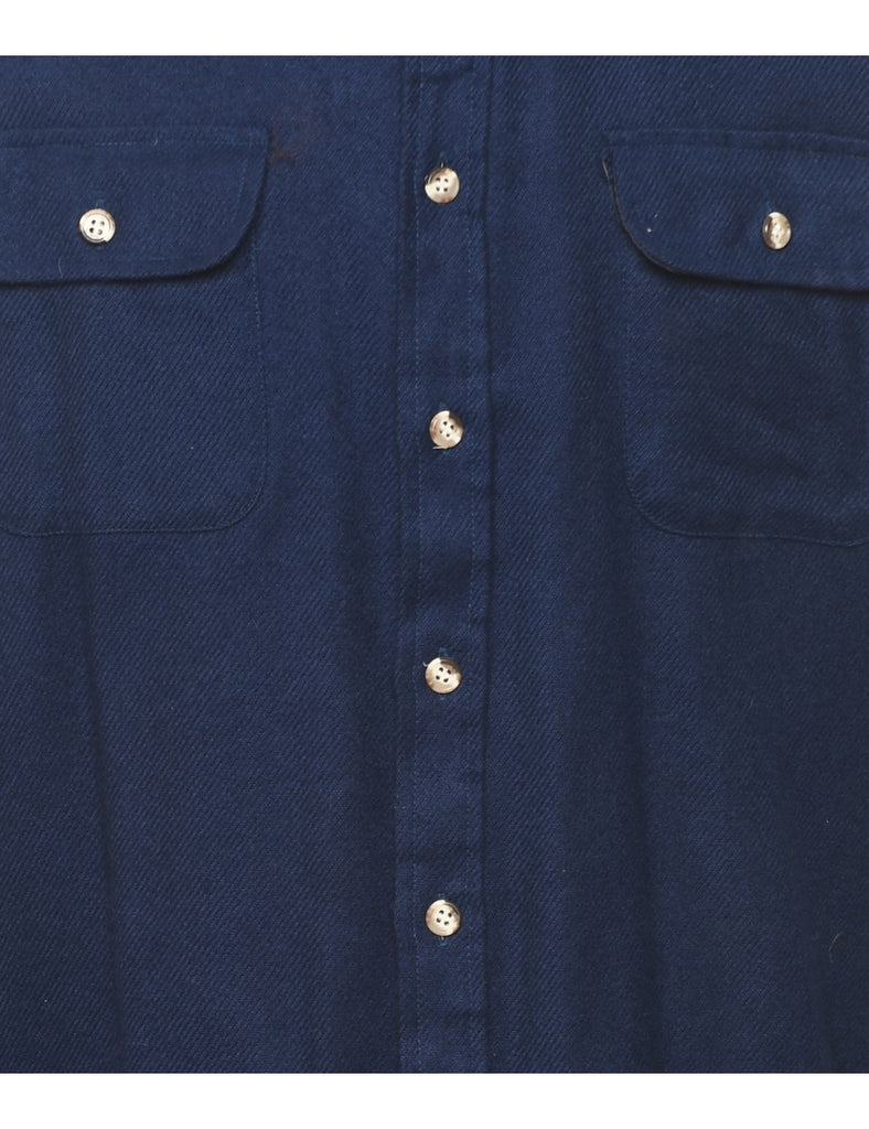 Navy Flannel Shirt - XL