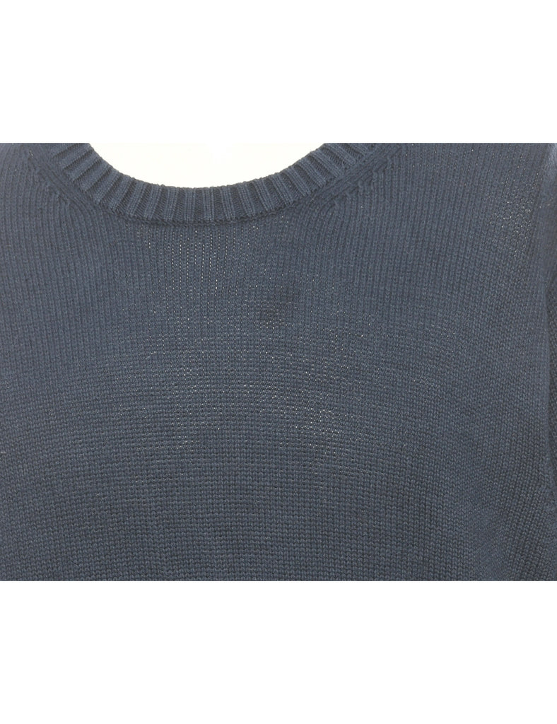 Navy Long Sleeved Jumper - M