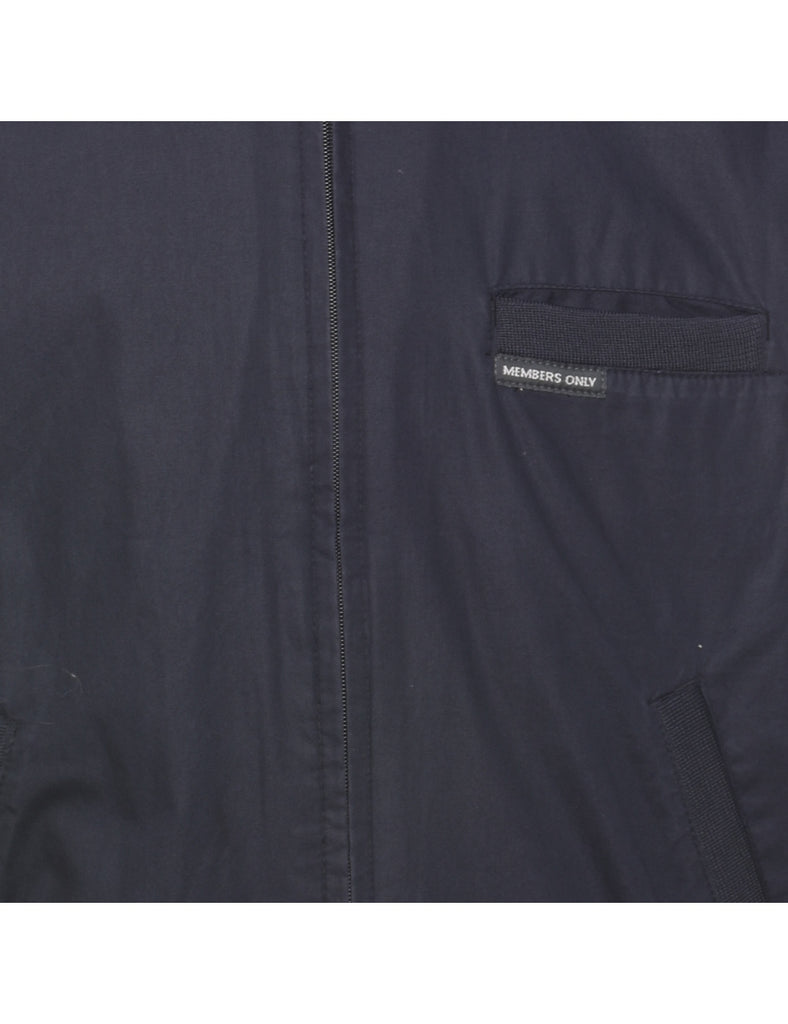 Navy Members Only Zip-Front Jacket - S